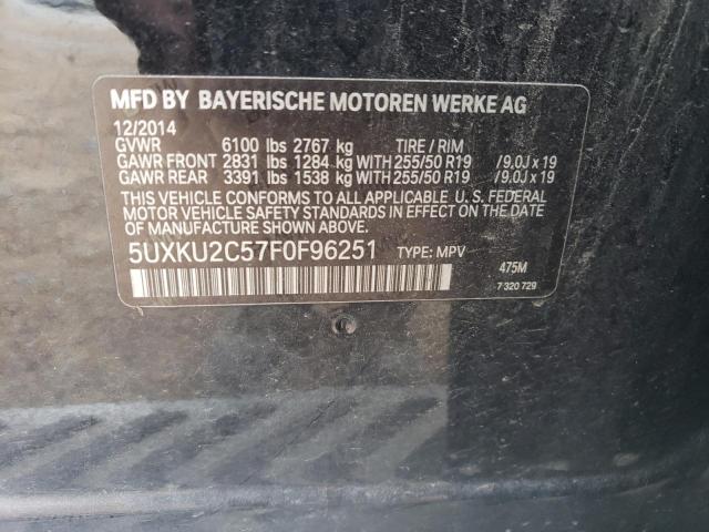 VIN 5UXKU2C57F0F96251 2015 BMW X6, Xdrive35I no.13