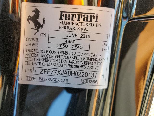 VIN ZFF77XJA8H0220137 2017 Ferrari California no.12