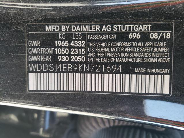 WDDSJ4EB9KN721694 Mercedes-Benz CLA 250