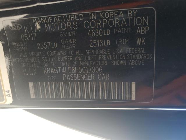 KNAGT4LE8H5017306 KIA OPTIMA HYBRID