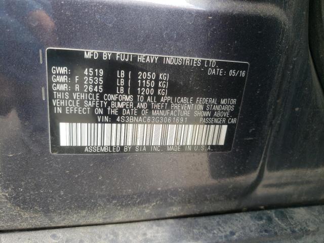 4S3BNAC63G3061691 Subaru Legacy 2.5i Premium
