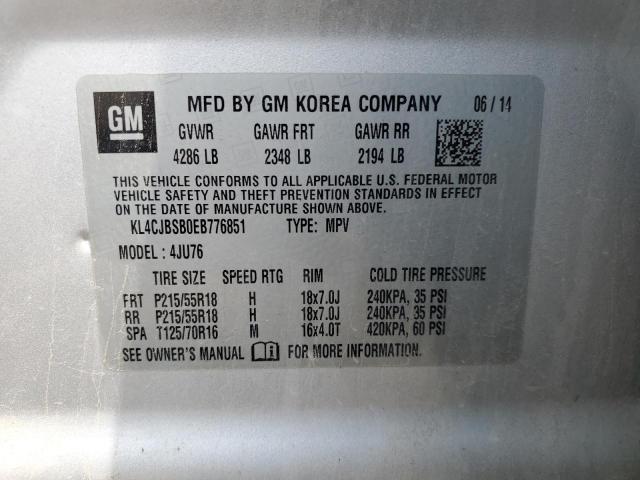 KL4CJBSB0EB776851 Buick Encore Convenience