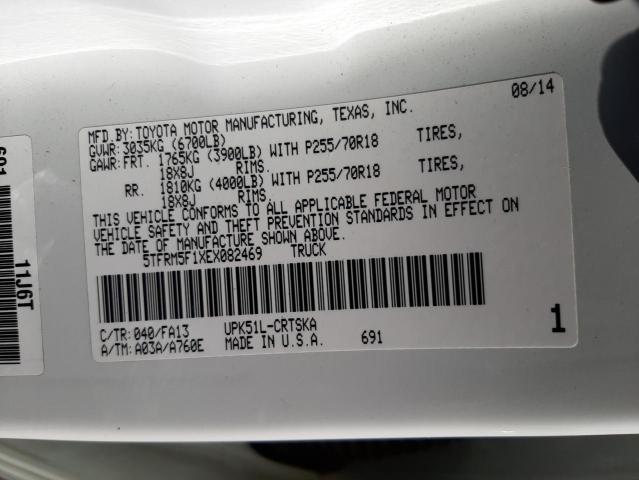 5TFRM5F1XEX082469 Toyota Tundra Double Cab Sr/sr5