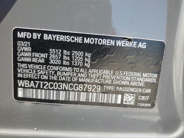 2022 BMW 740 I - WBA7T2C03NCG87929