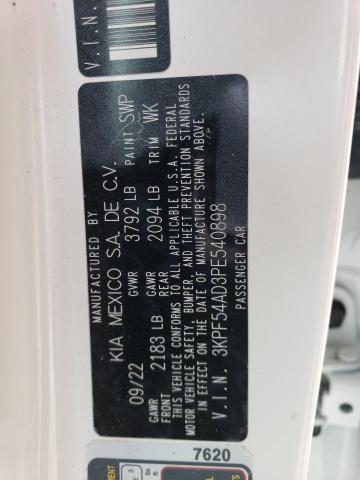 3KPF54AD3PE540898 KIA Forte Gt Line