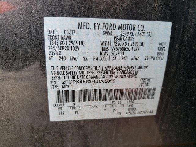 2FMPK4K83HBC02890 Ford Edge Titanium