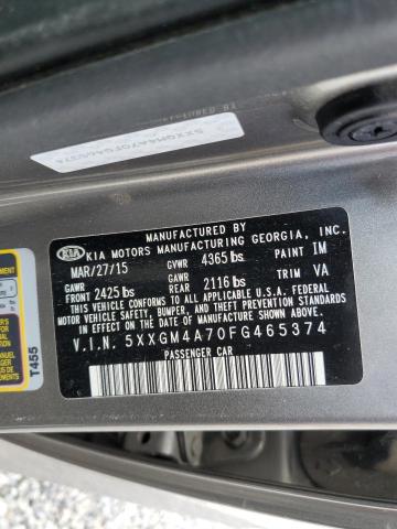 5XXGM4A70FG465374 KIA Optima Lx