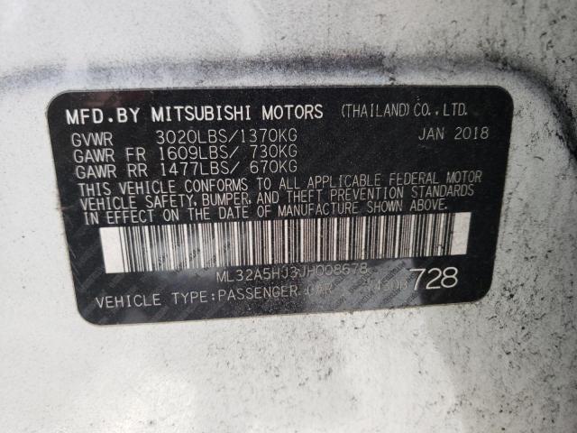 2018 MITSUBISHI MIRAGE GT ML32A5HJ3JH008678