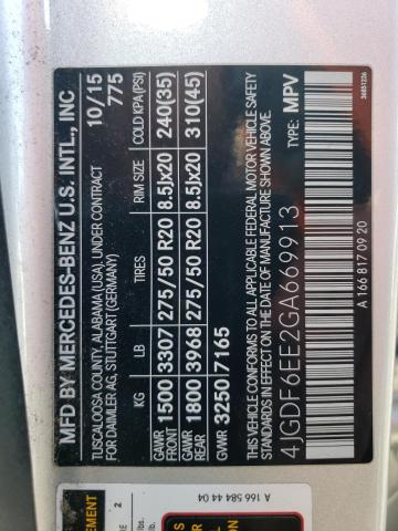 4JGDF6EE2GA669913 Mercedes-Benz Gl 450 4matic