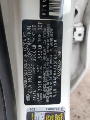 KNADM4A38F6438158 KIA RIO LX