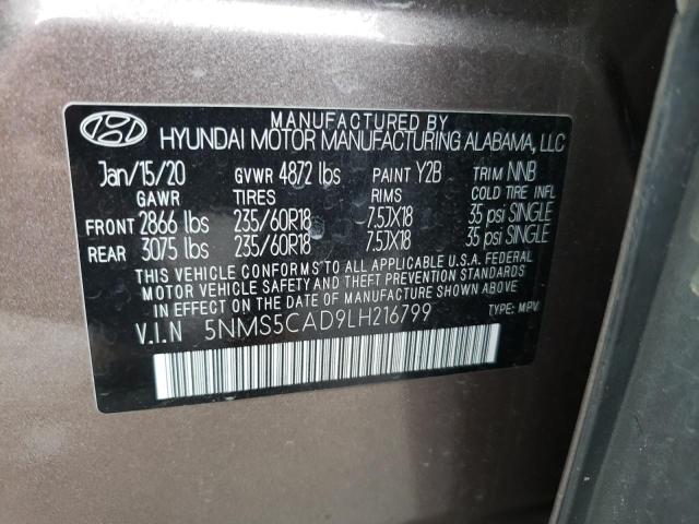 2020 HYUNDAI SANTA FE L - 5NMS5CAD9LH216799