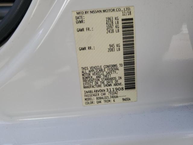 1N4BL4BV0KN311908 Nissan ALTIMA S