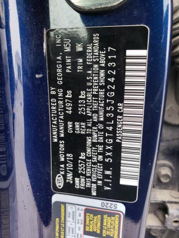 5XXGT4L35JG242317 KIA Optima Lx