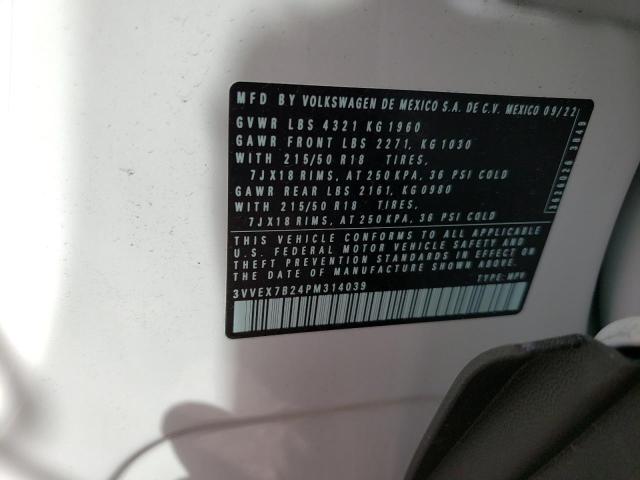 2023 VOLKSWAGEN TAOS SE - 3VVEX7B24PM314039
