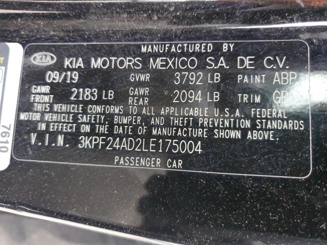 3KPF24AD2LE175004 KIA FORTE FE