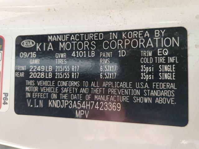 KNDJP3A54H7423369 | 2017 KIA SOUL +