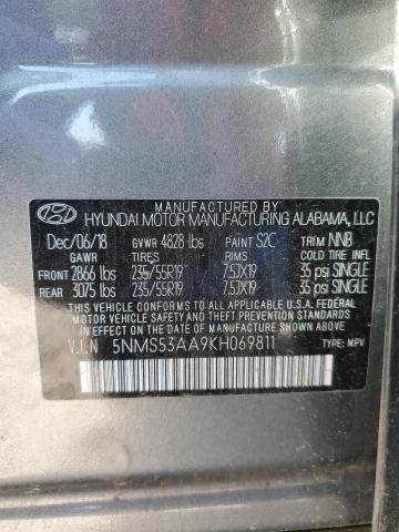 2019 HYUNDAI SANTA FE L - 5NMS53AA9KH069811