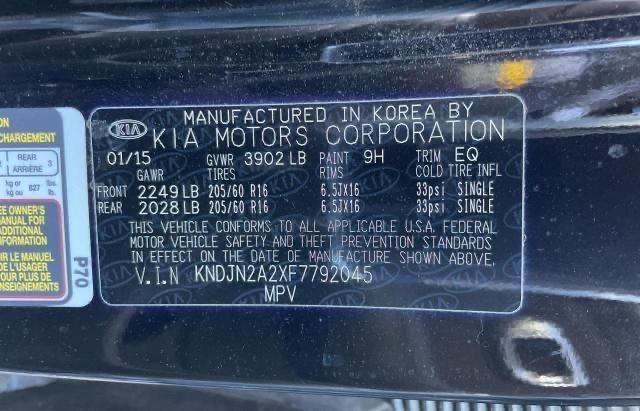 KNDJN2A2XF7792045 KIA SOUL