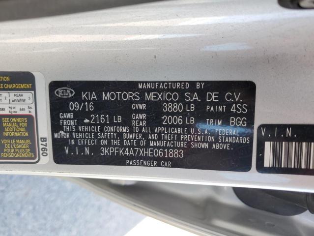 3KPFK4A7XHE061883 KIA FORTE LX
