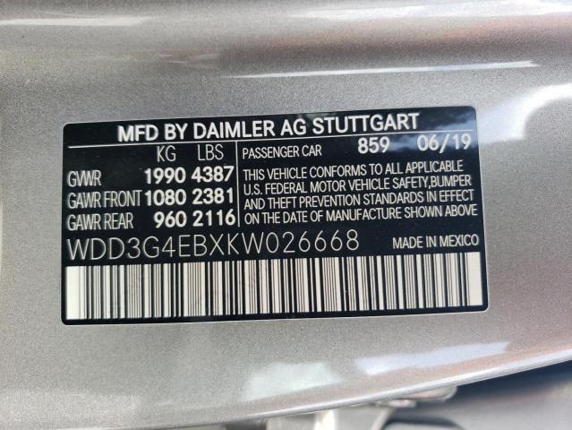 WDD3G4EBXKW026668 Mercedes-Benz A 220