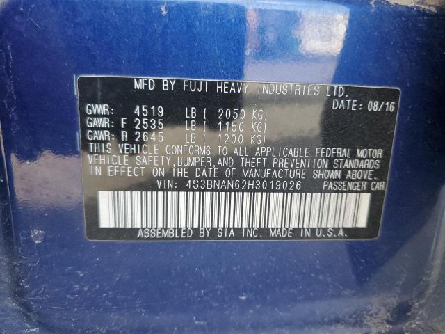 2017 SUBARU LEGACY 2.5 - 4S3BNAN62H3019026