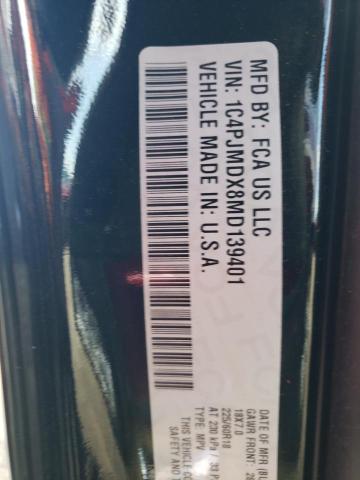 1C4PJMDX8MD139401 Jeep Cherokee Limited