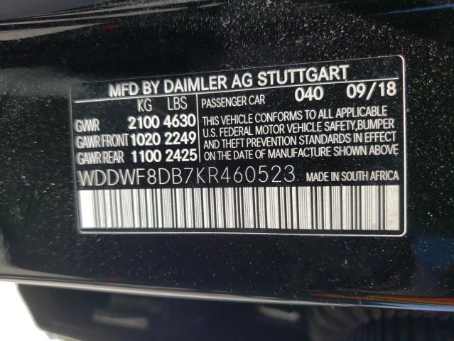WDDWF8DB7KR460523 Mercedes-Benz C 300