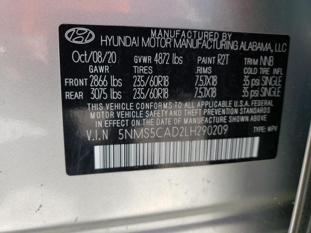 2020 HYUNDAI SANTA FE L - 5NMS5CAD2LH290209
