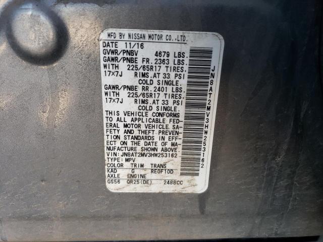 JN8AT2MV3HW253162 Nissan ROGUE S