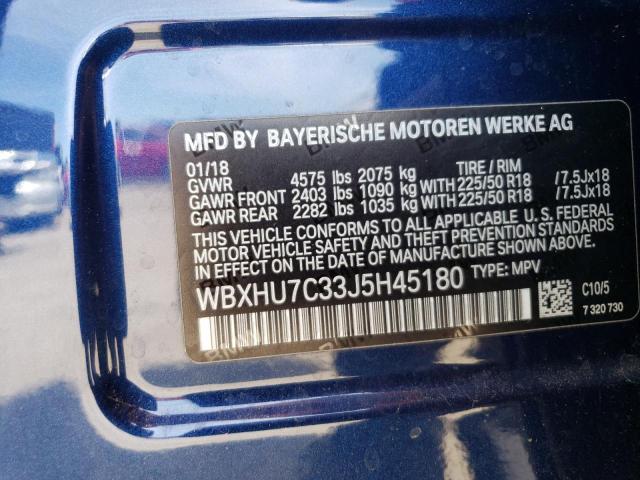WBXHU7C33J5H45180 BMW X1 Sdrive28i