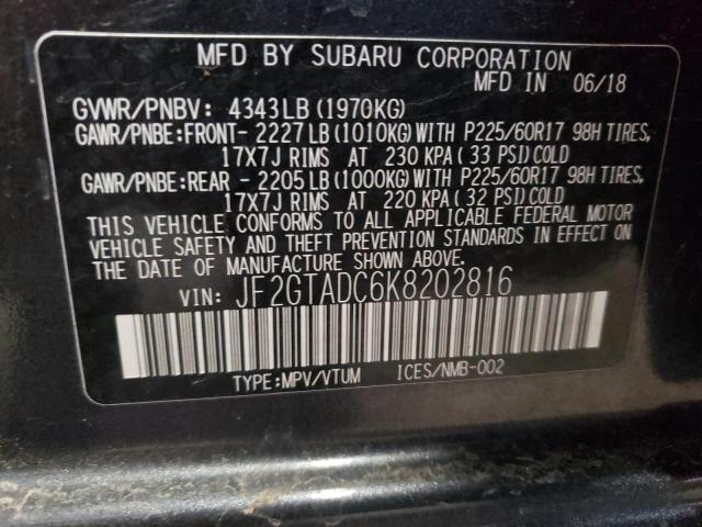 2019 SUBARU CROSSTREK - JF2GTADC6K8202816