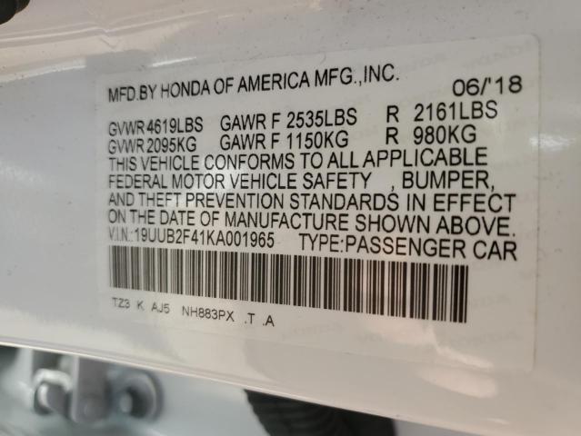 2019 ACURA TLX TECHNO - 19UUB2F41KA001965