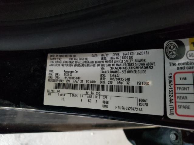 3FADP4BJ3KM160552 Ford FIESTA SE