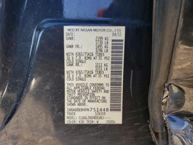 1N6AD0ER4FN751448 Nissan FRONTIER S