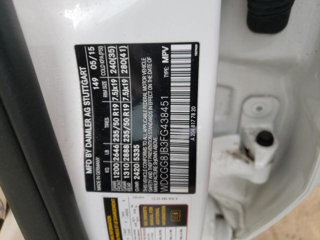 2015 MERCEDES-BENZ GLK 350 4M - WDCGG8JB3FG438451