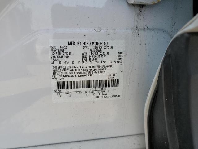 2020 FORD EDGE SE 2FMPK3G97LBB07852  50109693