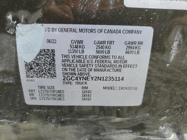 2022 CHEVROLET SILVERADO4 2GC4YNEY2N1235114