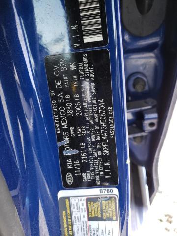 3KPFL4A73HE087044 KIA FORTE LX