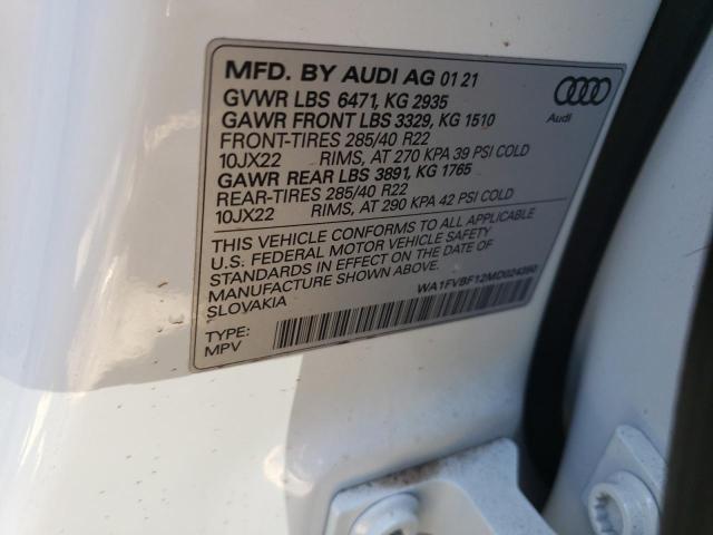2021 AUDI Q8 PRESTIG - WA1FVBF12MD024350