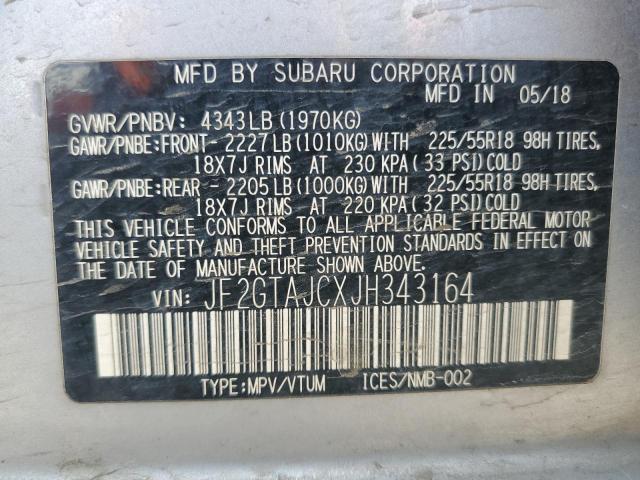 JF2GTAJCXJH343164 Subaru Crosstrek Limited