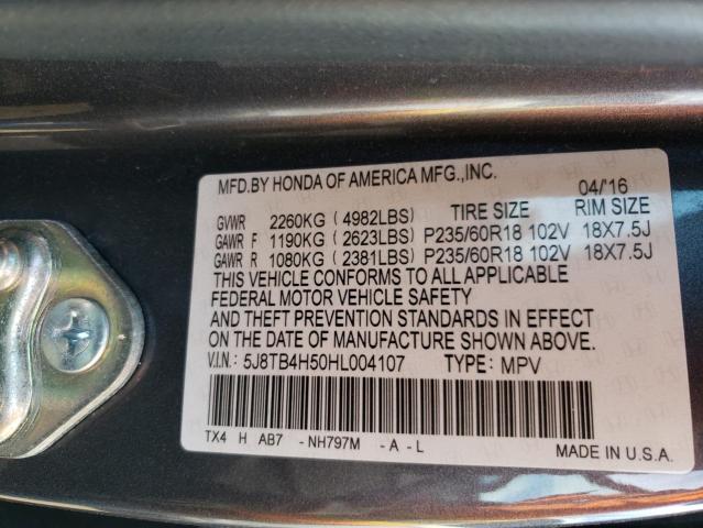 5J8TB4H50HL004107 Acura Rdx Technology
