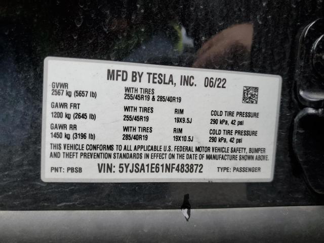 5YJSA1E61NF483872 Tesla MODEL S