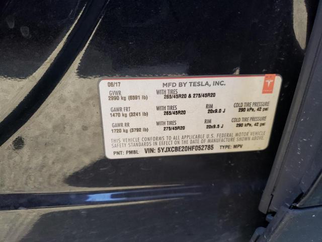 5YJXCBE20HF052785 Tesla MODEL X