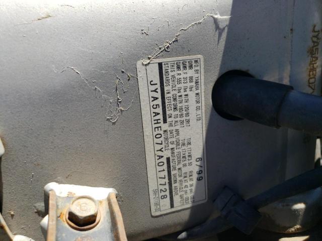 2000 YAMAHA YZF600 R JYA5AHE07YA017728