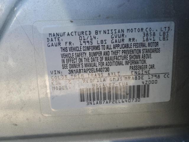 3N1AB7AP2EL640730 Nissan SENTRA S