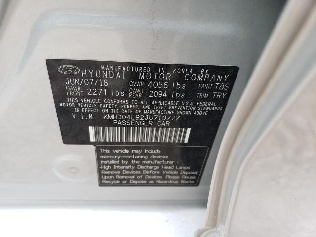 KMHD04LB2JU719777 Hyundai Elantra Sport