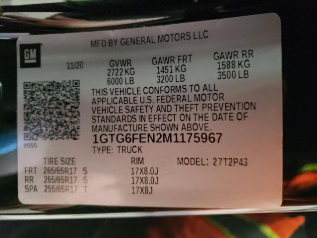 2021 GMC CANYON AT4 1GTG6FEN2M1175967