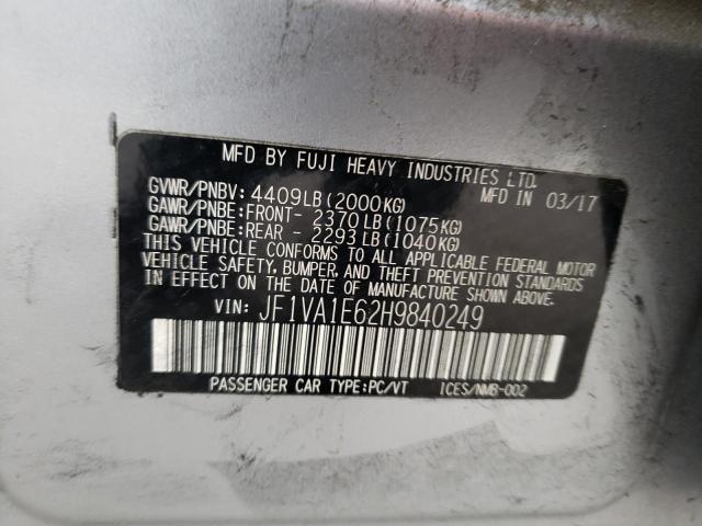JF1VA1E62H9840249 Subaru Wrx Premium