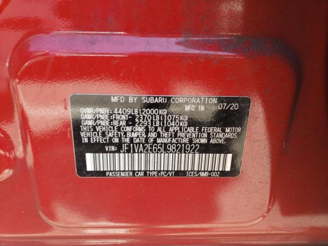 JF1VA2E65L9821922 Subaru Wrx Sti
