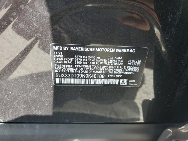 2022 BMW X4 XDRIVE3 - 5UX33DT09N9K48188